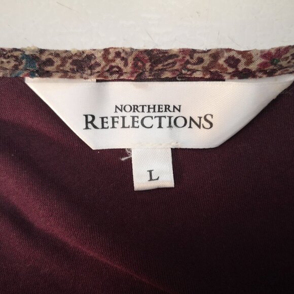 Northern Reflections Ladies Size Large Multi Colored Paisley Pattern Blouse - Picture 3 of 9